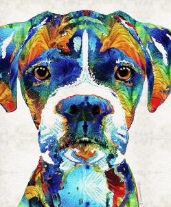 Boxer Dog Art A Doggon Cutie